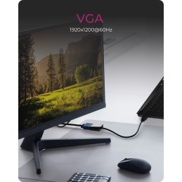 ICY BOX IB-AC502a 7.87" (0.2 m) HDMI Type A (Standard) VGA (D-Sub)