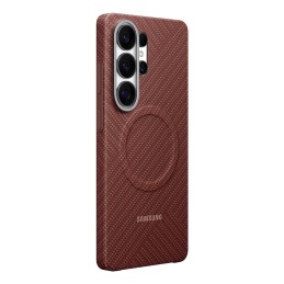 Samsung M3 Carbon Magnet Coralred mobile phone case 6.9" Cover Red