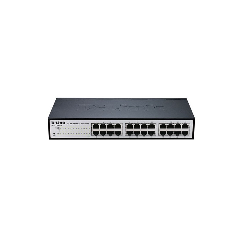 D-Link DGS-1100-24V2 Gestionado L2 Gigabit Ethernet (10 100 1000) 1U Negro, Gris