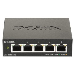 D-Link DGS-1100-05V2 E switch Gestionado L2 Gigabit Ethernet (10 100 1000) Negro