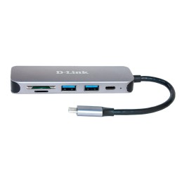 D-Link DUB-2325 replicatore di porte e docking station per laptop USB tipo-C Grigio