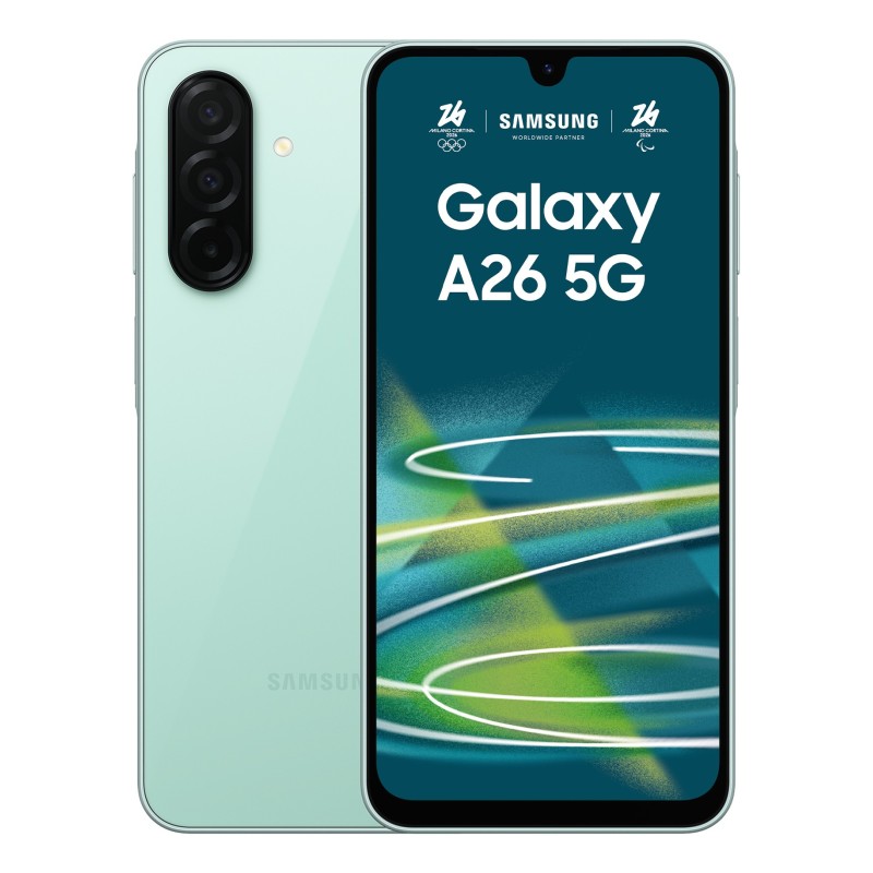 Samsung Galaxy A26 17 cm (6.7") Double SIM hybride Android 15 5G USB Type-C 6 Go 128 Go 5000 mAh Couleur menthe