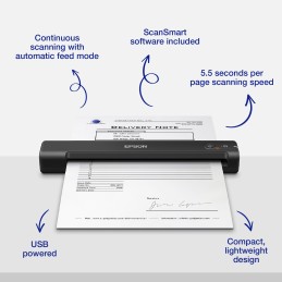 Epson WorkForce ES-50 Handheld scanner 600 x 600 DPI A4 Black