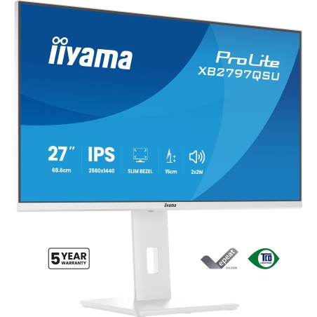 iiyama ProLite XB2797QSU-W1 Computerbildschirm 68,6 cm (27") 2560 x 1440 Pixel Quad HD LED Weiß
