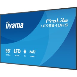 iiyama LE9864UHS-B1AG Signage-Display Digital Signage Flachbildschirm 2,49 m (98") WLAN 500 cd m² 4K Ultra HD Schwarz