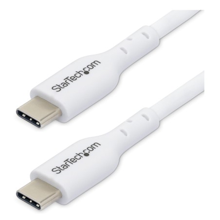 StarTech.com Cavo USB-C bianco da 1m, cavo di ricarica USB 2.0 Tipo-C per laptop, Power Delivery 60W 3A, rivestimento in TPE,