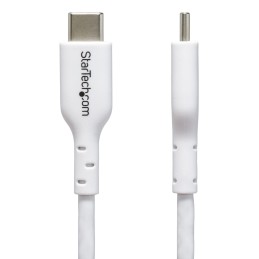StarTech.com Cavo USB-C bianco da 1m, cavo di ricarica USB 2.0 Tipo-C per laptop, Power Delivery 60W 3A, rivestimento in TPE,