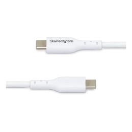 StarTech.com 1m USB-C-Ladekabel, Laden und Synchronisieren, 60W (3A) Power Delivery, USB 2.0 Laptop-Ladekabel, Weiß - USB C