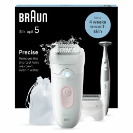 Braun Silk-épil 5 5-230, Epilatore Elettrico Donna, Per Una Epilazione Semplice, Bianco Rosa