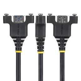 StarTech.com Cable de Montaje en Panel USB-A de 2m - Alargador USB Macho a Hembra - Cable Adaptador Extensor USB de 5Gbps