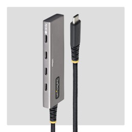 StarTech.com 4-Port USB-C Hub, 10Gbps, 100W Power Delivery, 4x USB-C Ports, Überstromschutz, PCR-Aluminium, für MacBook, Dell,