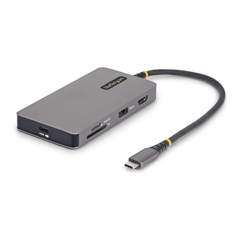 StarTech.com 9-in-1 USB-C Multiport-Adapter mit 4K 60Hz HDMI, 140W Power Delivery, USB 10Gbps, GbE, SD & MicroSD Slot,