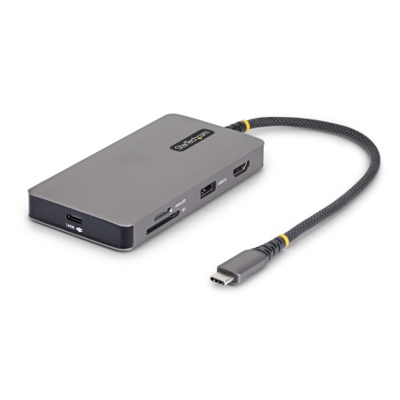 StarTech.com Adaptateur Multiport USB-C avec HDMI 4K 60Hz, 140W Power Delivery, Hub USB 10Gbps, GbE, Slots SD et MicroSD, Mini