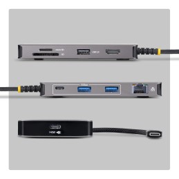 StarTech.com Adaptador Multipuertos USB-C - Mini Dock Tipo C para Portátiles Dell, HP y Lenovo - HDMI 4K 60Hz - PD 140W - Hub