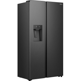Hisense Hi5 Freistehend Side-by-Side-Kühlschrank, Inox, 528 l