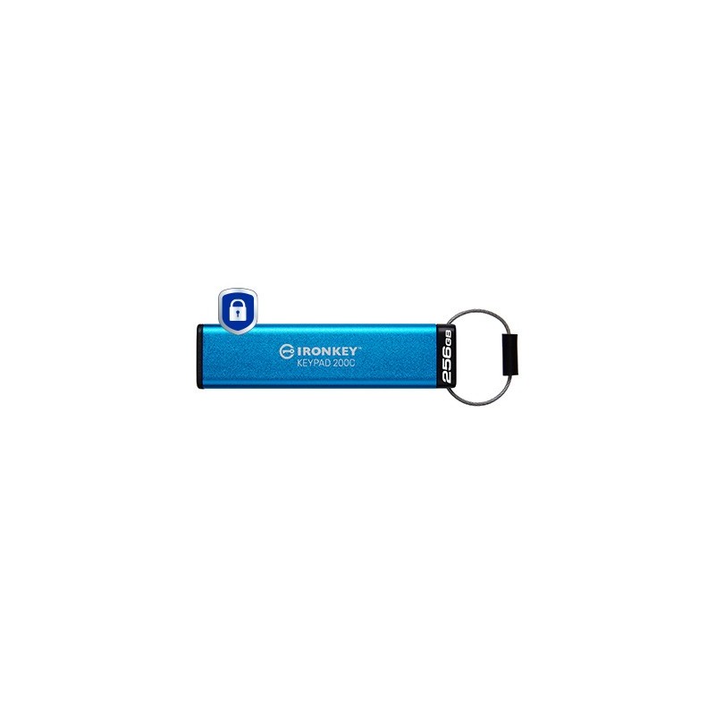 Kingston Technology IronKey Keypad 200C USB-C de 256 Go, FIPS 140-3 niveau 3 AES-256