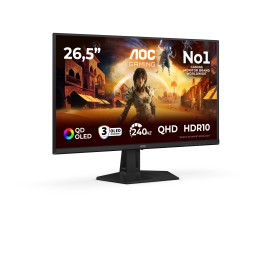 AOC G4 Q27G41ZDF Monitor PC 67,3 cm (26.5") 2560 x 1440 Pixel Quad HD QD-OLED Nero, Rosso