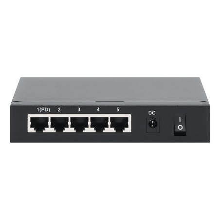Intellinet 5-Port PoE+ Gigabit Switch mit PoE-Passthrough, 4 x PSE PoE-Ports, 1 x PD PoE-Port, IEEE 802.3at af