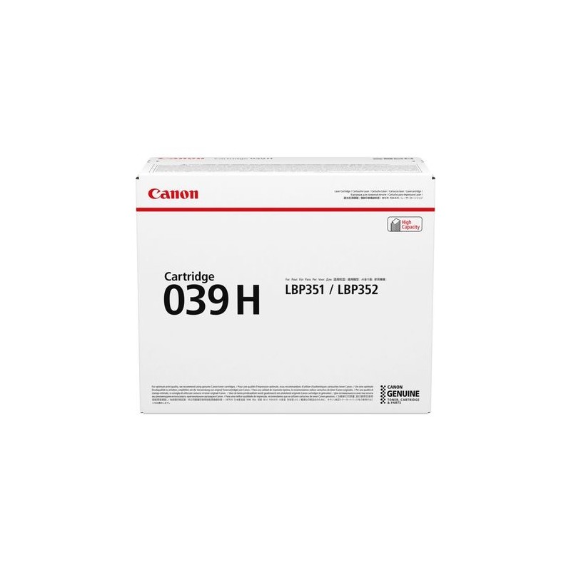 Canon CRG-039 H cartucho de tóner 1 pieza(s) Original Negro