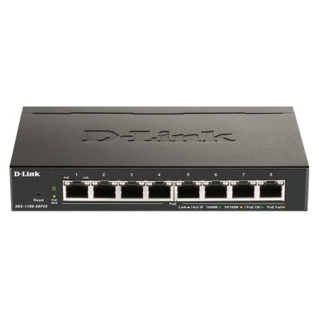 D-Link DGS-1100-08PV2 Managed L2 L3 Gigabit Ethernet (10 100 1000) Power over Ethernet (PoE) Schwarz