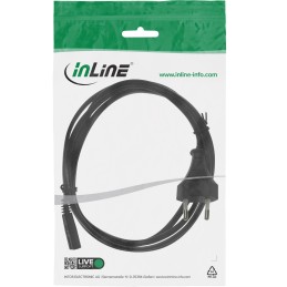 InLine Netzkabel, Netzstecker auf Euro 8 C7 Stecker, 1,8m
