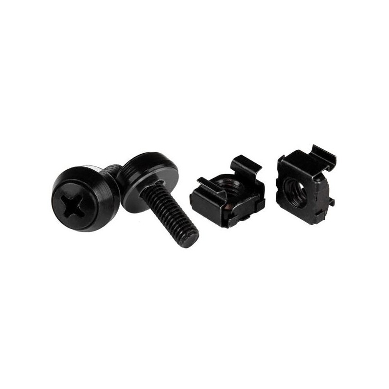 StarTech.com 50er-Pack M5 12mm Schrauben, Käfigmuttern und Werkzeug für 19 und 10 Zoll Serverracks, Netzwerkschränke und