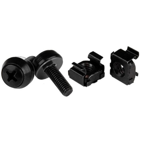 StarTech.com 50er-Pack M5 12mm Schrauben, Käfigmuttern und Werkzeug für 19 und 10 Zoll Serverracks, Netzwerkschränke und