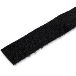 StarTech.com 15,2m Klettbandrolle, Schwarz, zuschneidbare wiederverwendbare Kabelbinder, Industriebefestigungsband für Kabel,