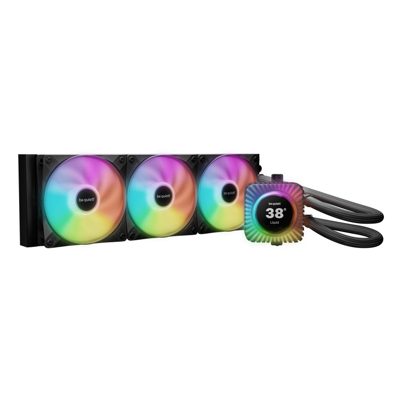 be quiet! LIGHT LOOP IO LCD | 360mm Processore Raffreddatore di liquidi tutto in uno 12 cm Nero 1 pz