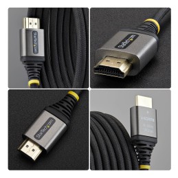 StarTech.com Cable HDMI Certificado Premium de Alta Velocidad de 1m - Ultraflexible - Trenzado - 4K 60Hz 1440p 144Hz -