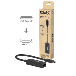 CLUB3D CAC-2505 câble vidéo et adaptateur 0,12 m USB Type-C HDMI + USB Noir
