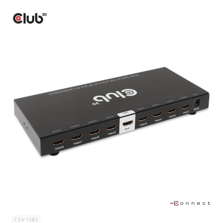 CLUB3D Splitter HDMI™ de 1 a 8 Full 3D y 4K60Hz(600MHz)