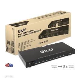 CLUB3D 1 auf 8 HDMI™ Splitter Full 3D und 4K60Hz(600MHz)