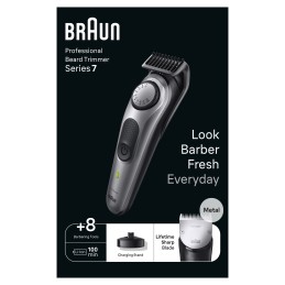 Braun BeardTrimmer 7 BT7420 Batterie 40 2 cm Noir, Gris