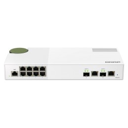 QNAP QSW-M2108-2C commutateur réseau Géré L2 2.5G Ethernet (100 1000 2500) Gris, Blanc