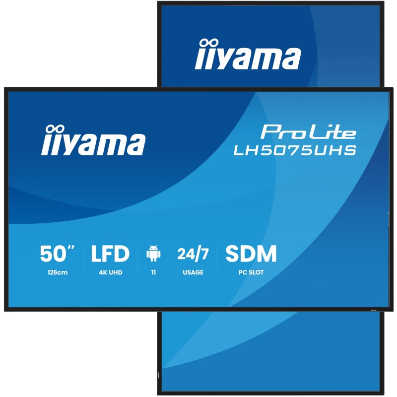 iiyama LH5075UHS-B2AG visualizzatore di messaggi Pannello piatto per segnaletica digitale 125,7 cm (49.5") LCD Wi-Fi 500 cd m²