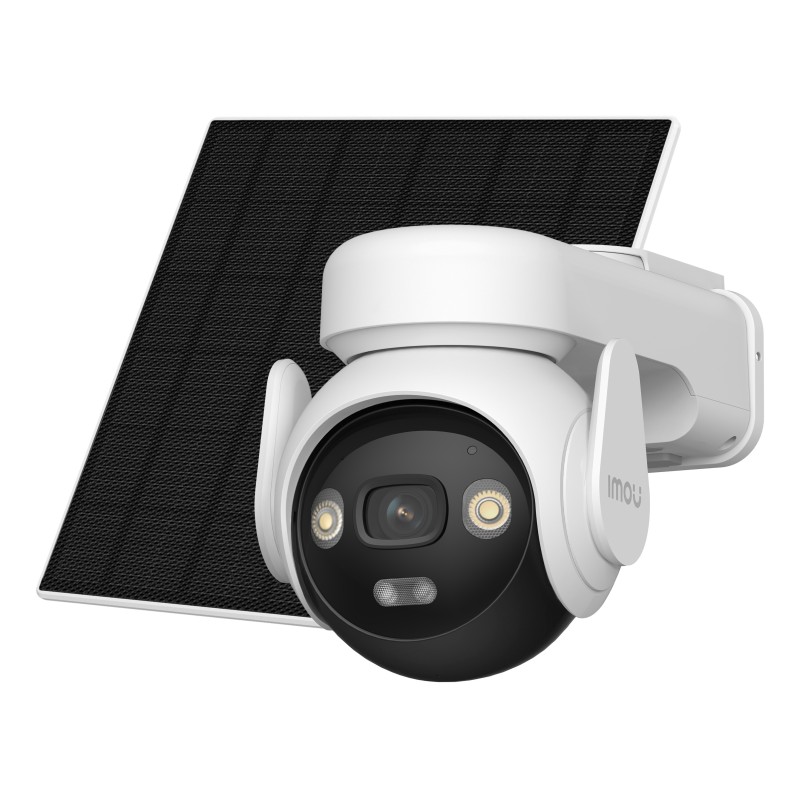 Imou AOV PT 4G 5MP - Telecamera da esterno 4G e Wifi Motorizzata con pannello solare. Tecnologia AOV per registrazione 24 7 .