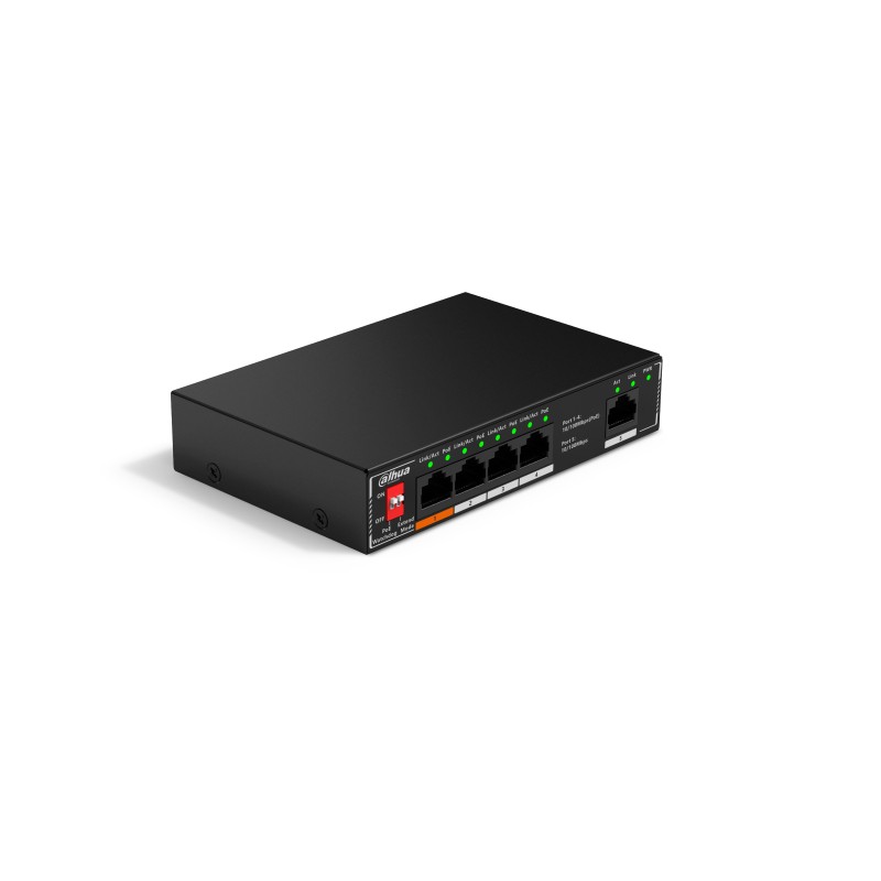 Dahua Technology PoE SF1005P Unmanaged L2 Fast Ethernet (10 100) Power over Ethernet (PoE) Black