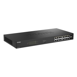 D-Link DGS-1018P No administrado Gigabit Ethernet (10 100 1000) Energía sobre Ethernet (PoE) Negro