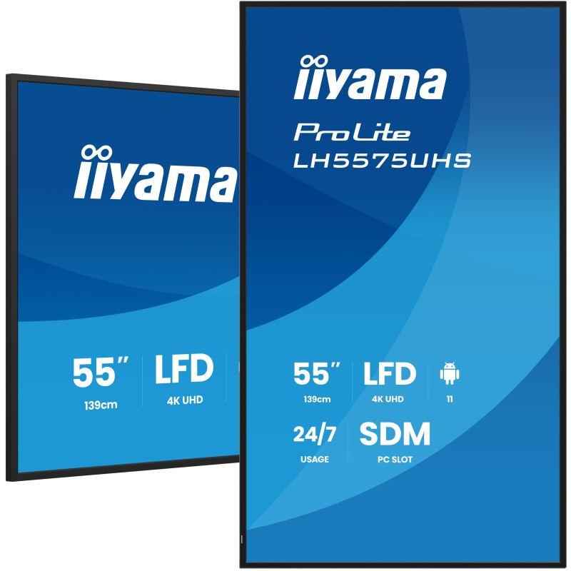 iiyama LH5575UHS-B2AG visualizzatore di messaggi Pannello piatto per segnaletica digitale 138,7 cm (54.6") LCD Wi-Fi 500 cd m²
