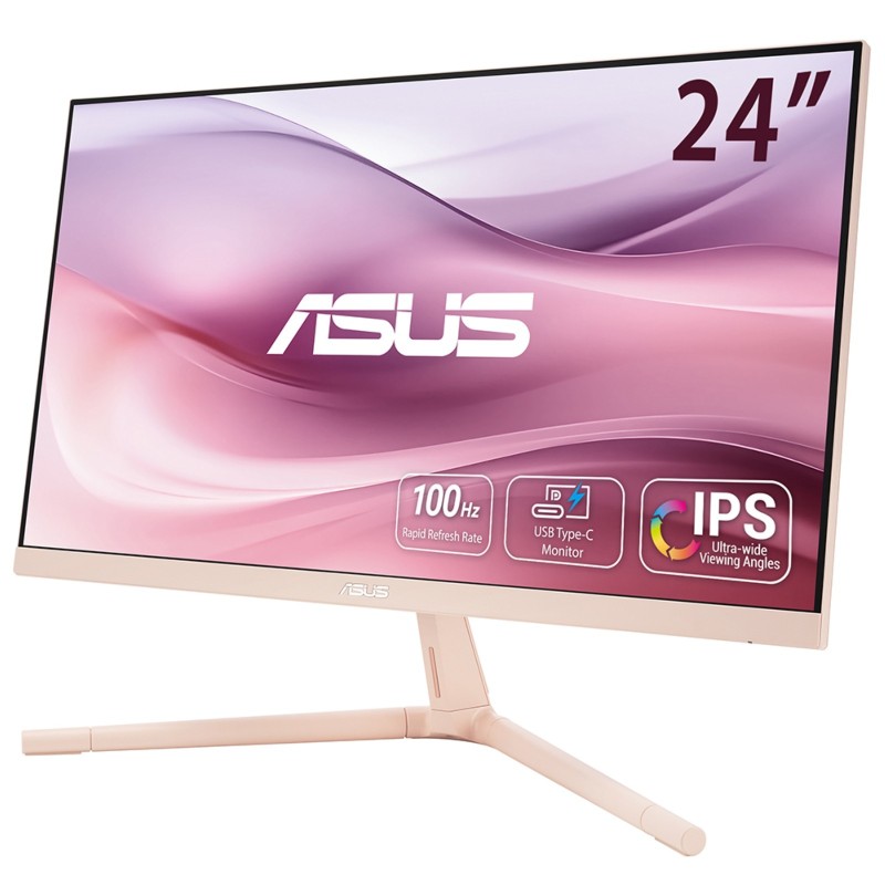ASUS VU249CFE-P computer monitor 23.8" 1920 x 1080 pixels Full HD LCD Pink