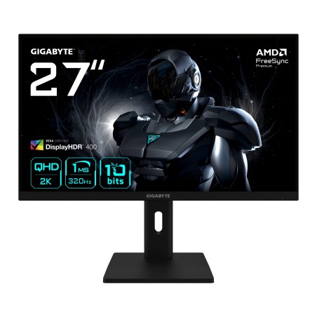 GIGABYTE G27Q3 Monitor Gaming 27” 2K QHD - 2560 x 1440, 320Hz, 1ms, 350 cd m², FreeSync Premium, Display HDR400, HDMI 2.0,