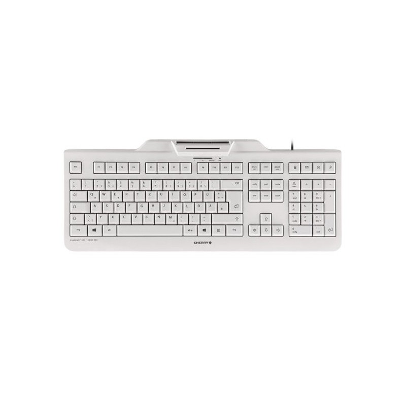 CHERRY KC 1000 SC keyboard Universal USB AZERTY Belgian White