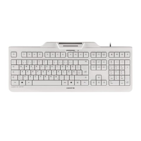 CHERRY KC 1000 SC teclado Universal USB AZERTY Belga Blanco