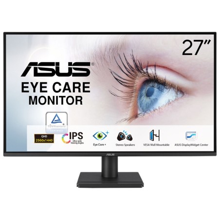 ASUS VA27AQ écran plat de PC 68,6 cm (27") 2560 x 1440 pixels Quad HD LCD Noir