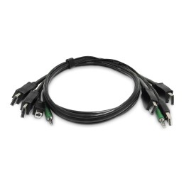 StarTech.com Cavo KVM Doppio DisplayPort da 1,8 m, USB 2.0 e Audio da 3,5 mm, Cavo Combinato Universale per Switch KVM,