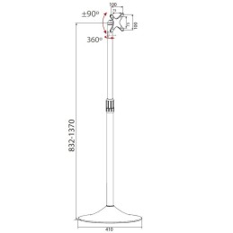 Techly ICA-TR10 signage display mount 27" Silver