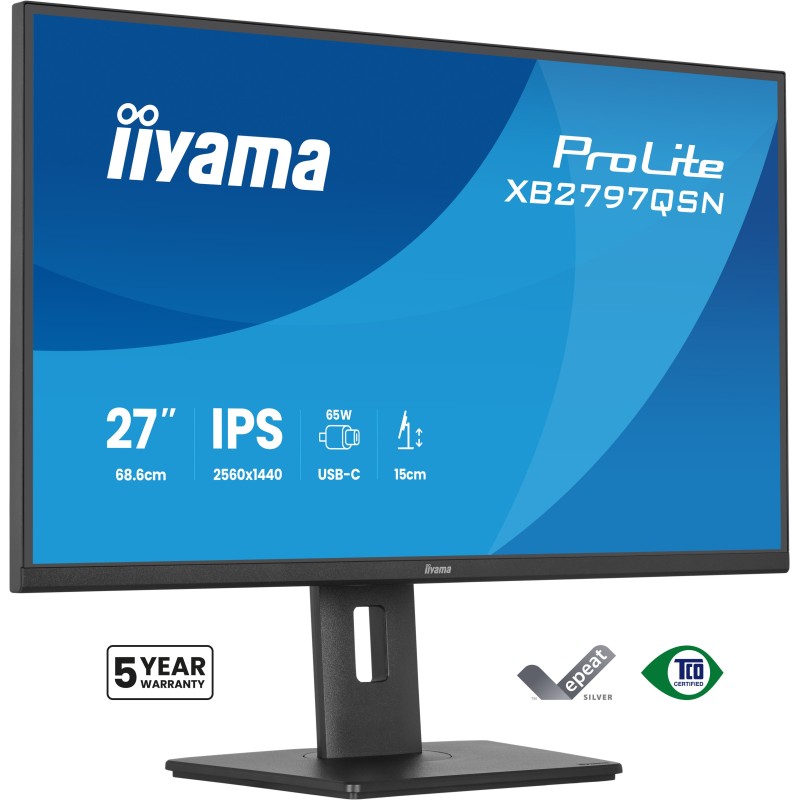iiyama ProLite XB2797QSN-B1 computer monitor 27" 2560 x 1440 pixels Quad HD LCD Black