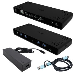 i-tec CADUA4KDOCKPDB100 laptop dock port replicator Wired USB 3.2 Gen 1 (3.1 Gen 1) Type-C Black