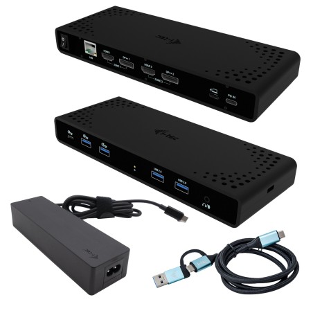 i-tec CADUA4KDOCKPDB100 laptop dock port replicator Wired USB 3.2 Gen 1 (3.1 Gen 1) Type-C Black